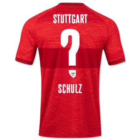 Kandiny Niño Camiseta Tim Schulz #0 Rojo 2ª Equipación 2023/24 La Camisa Chile