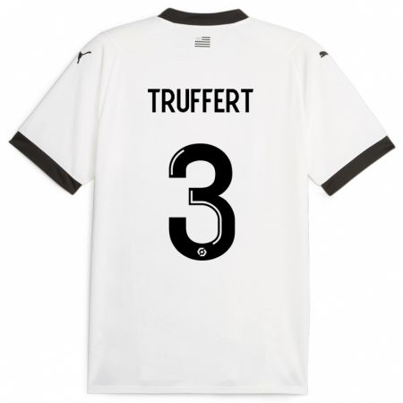 Kandiny Niño Camiseta Adrien Truffert #3 Blanco 2ª Equipación 2023/24 La Camisa Chile