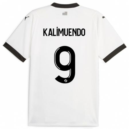 Kandiny Niño Camiseta Arnaud Kalimuendo #9 Blanco 2ª Equipación 2023/24 La Camisa Chile