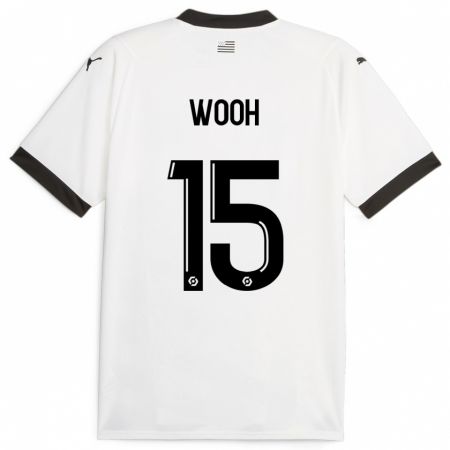 Kandiny Niño Camiseta Christopher Wooh #15 Blanco 2ª Equipación 2023/24 La Camisa Chile