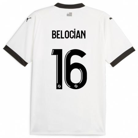 Kandiny Niño Camiseta Jeanuël Belocian #16 Blanco 2ª Equipación 2023/24 La Camisa Chile