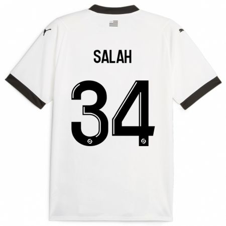 Kandiny Niño Camiseta Ibrahim Salah #34 Blanco 2ª Equipación 2023/24 La Camisa Chile