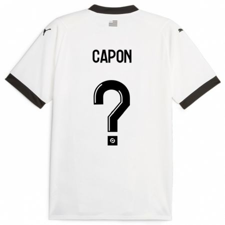Kandiny Niño Camiseta José Capon #0 Blanco 2ª Equipación 2023/24 La Camisa Chile