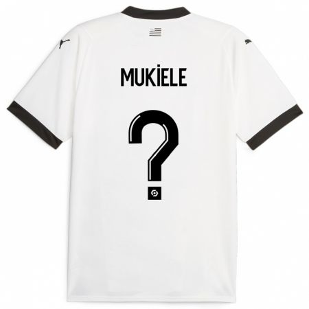 Kandiny Niño Camiseta Nordan Mukiele #0 Blanco 2ª Equipación 2023/24 La Camisa Chile