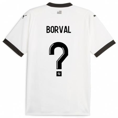 Kandiny Niño Camiseta Cyril Borval #0 Blanco 2ª Equipación 2023/24 La Camisa Chile