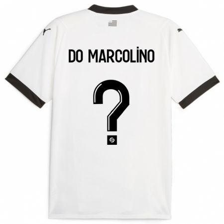 Kandiny Niño Camiseta Arsène Do Marcolino #0 Blanco 2ª Equipación 2023/24 La Camisa Chile