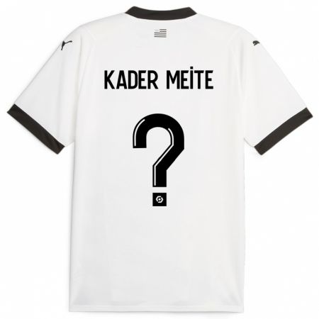 Kandiny Niño Camiseta Mohamed Kader Meïté #0 Blanco 2ª Equipación 2023/24 La Camisa Chile