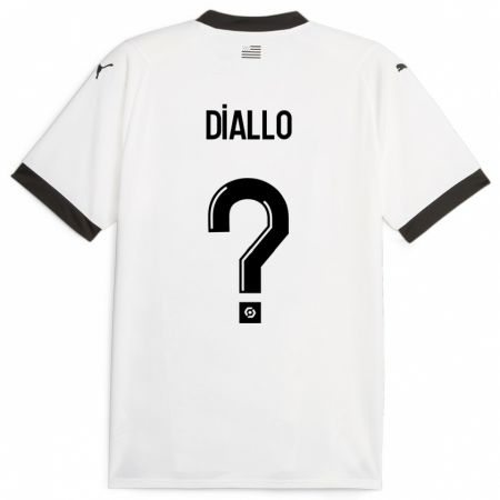 Kandiny Niño Camiseta Amadou Diallo #0 Blanco 2ª Equipación 2023/24 La Camisa Chile