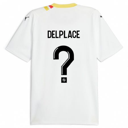 Kandiny Niño Camiseta Adam Delplace #0 Negro 2ª Equipación 2023/24 La Camisa Chile