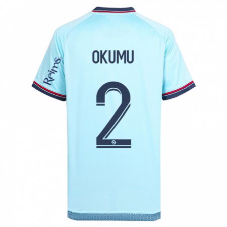 Kandiny Niño Camiseta Joseph Okumu #2 Cielo Azul 2ª Equipación 2023/24 La Camisa Chile