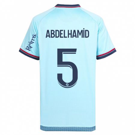 Kandiny Niño Camiseta Yunis Abdelhamid #5 Cielo Azul 2ª Equipación 2023/24 La Camisa Chile