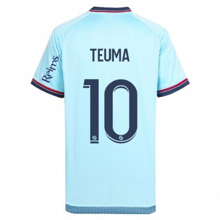 Kandiny Niño Camiseta Teddy Teuma #10 Cielo Azul 2ª Equipación 2023/24 La Camisa Chile