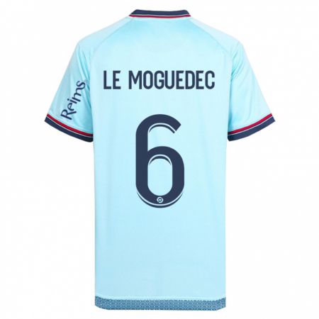 Kandiny Niño Camiseta Anaële Le Moguédec #6 Cielo Azul 2ª Equipación 2023/24 La Camisa Chile