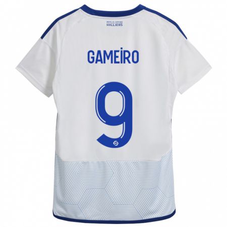 Kandiny Niño Camiseta Kévin Gameiro #9 Blanco 2ª Equipación 2023/24 La Camisa Chile
