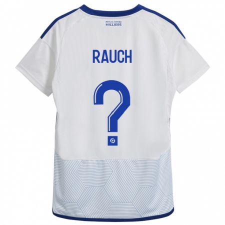 Kandiny Niño Camiseta Hugo Rauch #0 Blanco 2ª Equipación 2023/24 La Camisa Chile