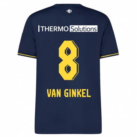Kandiny Niño Camiseta Danique Van Ginkel #8 Armada 2ª Equipación 2023/24 La Camisa Chile