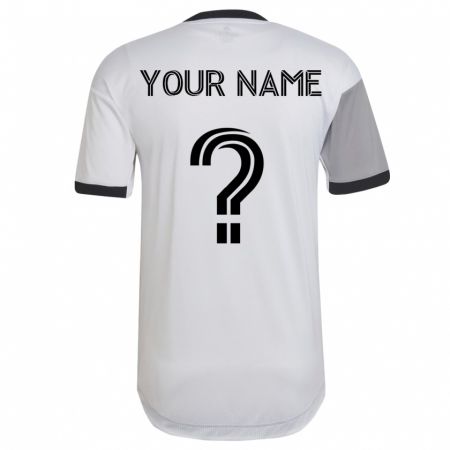 Kandiny Niño Camiseta Su Nombre #0 Blanco 2ª Equipación 2023/24 La Camisa Chile