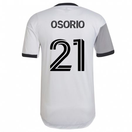 Kandiny Niño Camiseta Jonathan Osorio #21 Blanco 2ª Equipación 2023/24 La Camisa Chile