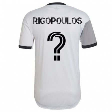 Kandiny Niño Camiseta Theo Rigopoulos #0 Blanco 2ª Equipación 2023/24 La Camisa Chile