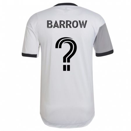 Kandiny Niño Camiseta Dékwon Barrow #0 Blanco 2ª Equipación 2023/24 La Camisa Chile