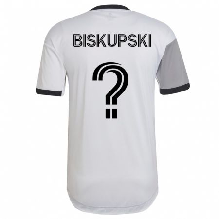 Kandiny Niño Camiseta Philip Biskupski #0 Blanco 2ª Equipación 2023/24 La Camisa Chile