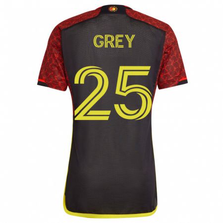 Kandiny Niño Camiseta Mireya Grey #25 Naranja 2ª Equipación 2023/24 La Camisa Chile