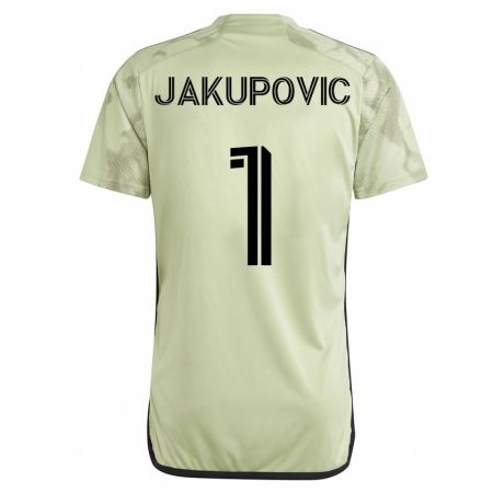 Kandiny Niño Camiseta Eldin Jakupović #1 Verde 2ª Equipación 2023/24 La Camisa Chile