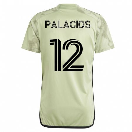 Kandiny Niño Camiseta Diego Palacios #12 Verde 2ª Equipación 2023/24 La Camisa Chile