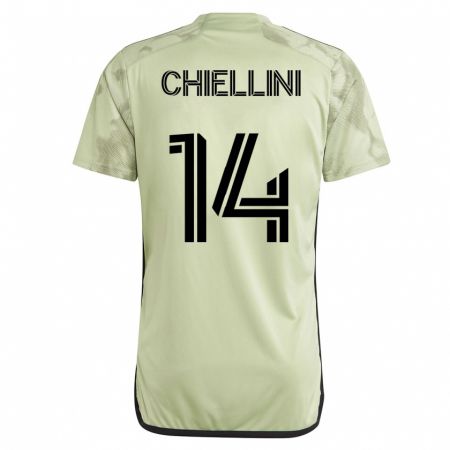 Kandiny Niño Camiseta Giorgio Chiellini #14 Verde 2ª Equipación 2023/24 La Camisa Chile