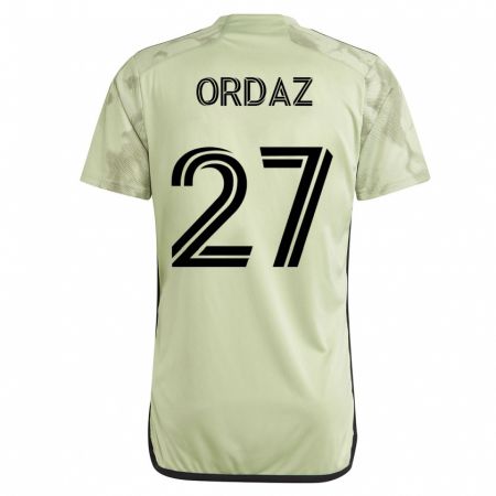 Kandiny Niño Camiseta Nathan Ordaz #27 Verde 2ª Equipación 2023/24 La Camisa Chile