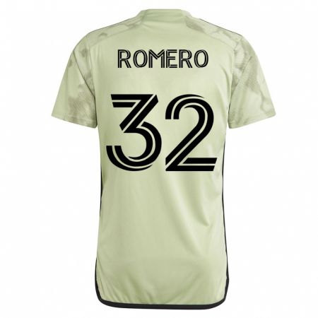 Kandiny Niño Camiseta Abraham Romero #32 Verde 2ª Equipación 2023/24 La Camisa Chile