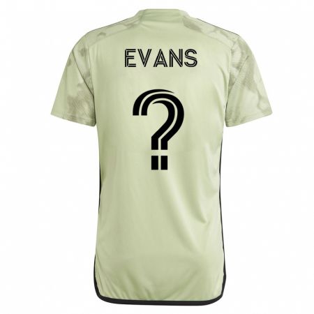 Kandiny Niño Camiseta Matthew Evans #0 Verde 2ª Equipación 2023/24 La Camisa Chile