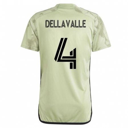 Kandiny Niño Camiseta Lorenzo Dellavalle #4 Verde 2ª Equipación 2023/24 La Camisa Chile