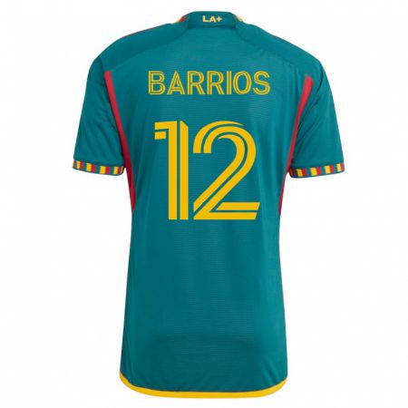 Kandiny Niño Camiseta Michael Barrios #12 Verde 2ª Equipación 2023/24 La Camisa Chile