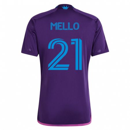 Kandiny Niño Camiseta Vinicius Mello #21 Violeta 2ª Equipación 2023/24 La Camisa Chile
