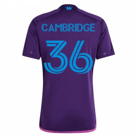 Kandiny Niño Camiseta Brandon Cambridge #36 Violeta 2ª Equipación 2023/24 La Camisa Chile