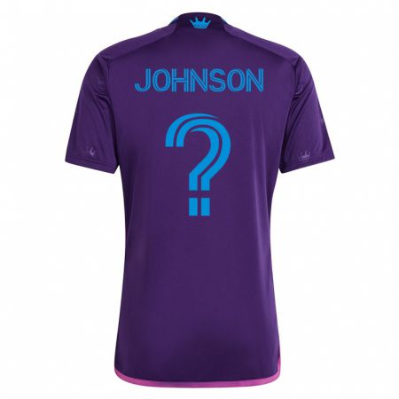 Kandiny Niño Camiseta Tate Johnson #0 Violeta 2ª Equipación 2023/24 La Camisa Chile