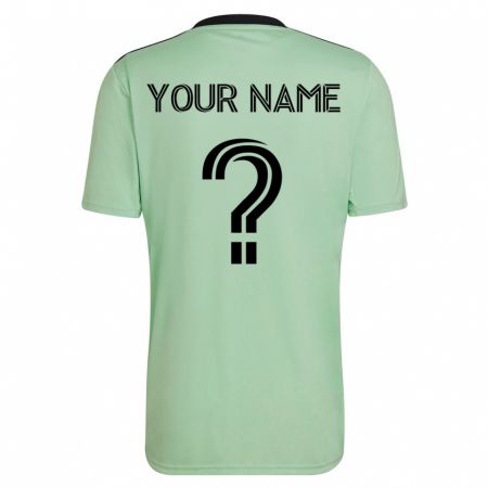 Kandiny Niño Camiseta Su Nombre #0 Verde Claro 2ª Equipación 2023/24 La Camisa Chile