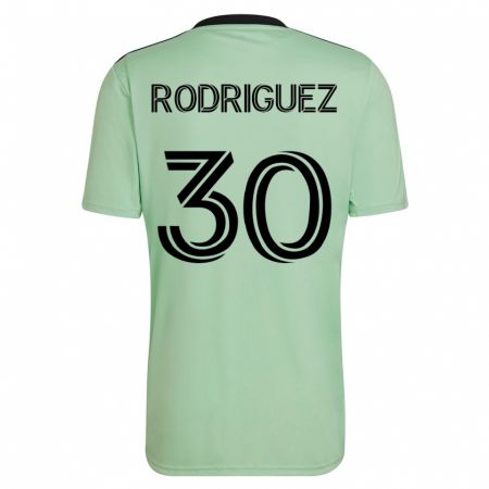Kandiny Niño Camiseta Memo Rodríguez #30 Verde Claro 2ª Equipación 2023/24 La Camisa Chile