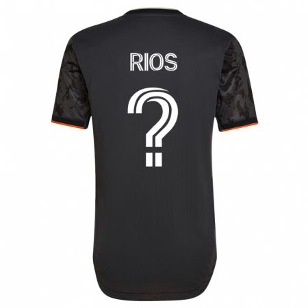 Kandiny Niño Camiseta Daniel Ríos #0 Negro 2ª Equipación 2023/24 La Camisa Chile