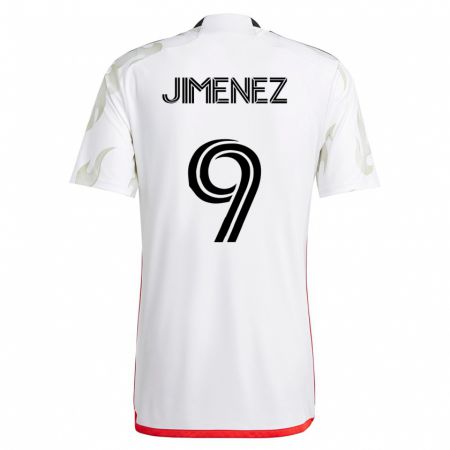 Kandiny Niño Camiseta Jesús Jiménez #9 Blanco 2ª Equipación 2023/24 La Camisa Chile