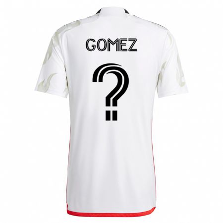 Kandiny Niño Camiseta Victor Gomez #0 Blanco 2ª Equipación 2023/24 La Camisa Chile