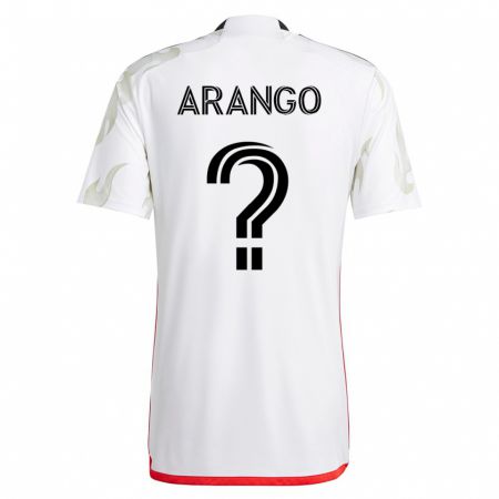 Kandiny Niño Camiseta Nicolas Arango #0 Blanco 2ª Equipación 2023/24 La Camisa Chile