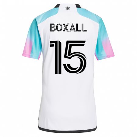 Kandiny Niño Camiseta Michael Boxall #15 Blanco 2ª Equipación 2023/24 La Camisa Chile