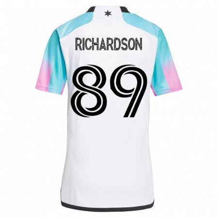 Kandiny Niño Camiseta Nick Richardson #89 Blanco 2ª Equipación 2023/24 La Camisa Chile
