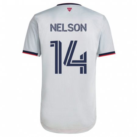 Kandiny Niño Camiseta John Nelson #14 Blanco 2ª Equipación 2023/24 La Camisa Chile