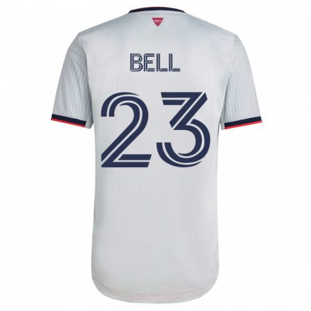 Kandiny Niño Camiseta Jon Bell #23 Blanco 2ª Equipación 2023/24 La Camisa Chile
