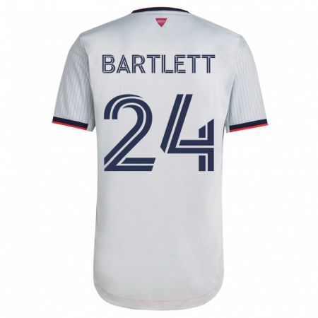 Kandiny Niño Camiseta Lucas Bartlett #24 Blanco 2ª Equipación 2023/24 La Camisa Chile