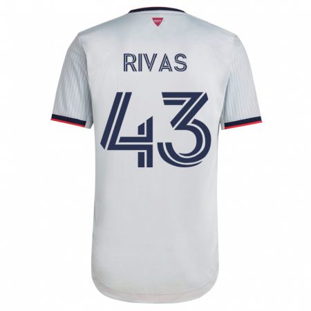 Kandiny Niño Camiseta Sergio Rivas #43 Blanco 2ª Equipación 2023/24 La Camisa Chile