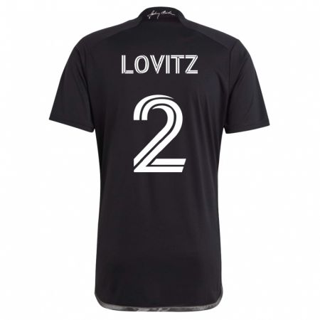 Kandiny Niño Camiseta Daniel Lovitz #2 Negro 2ª Equipación 2023/24 La Camisa Chile